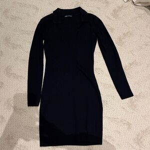 Zara Classic Black Long Sleeve Dress